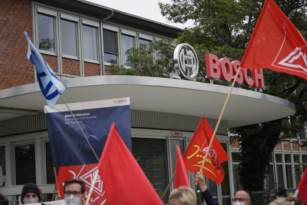 München: Für den Erhalt des Werks und Umstellung der Produktion bei Bosch, gegen die IAA!