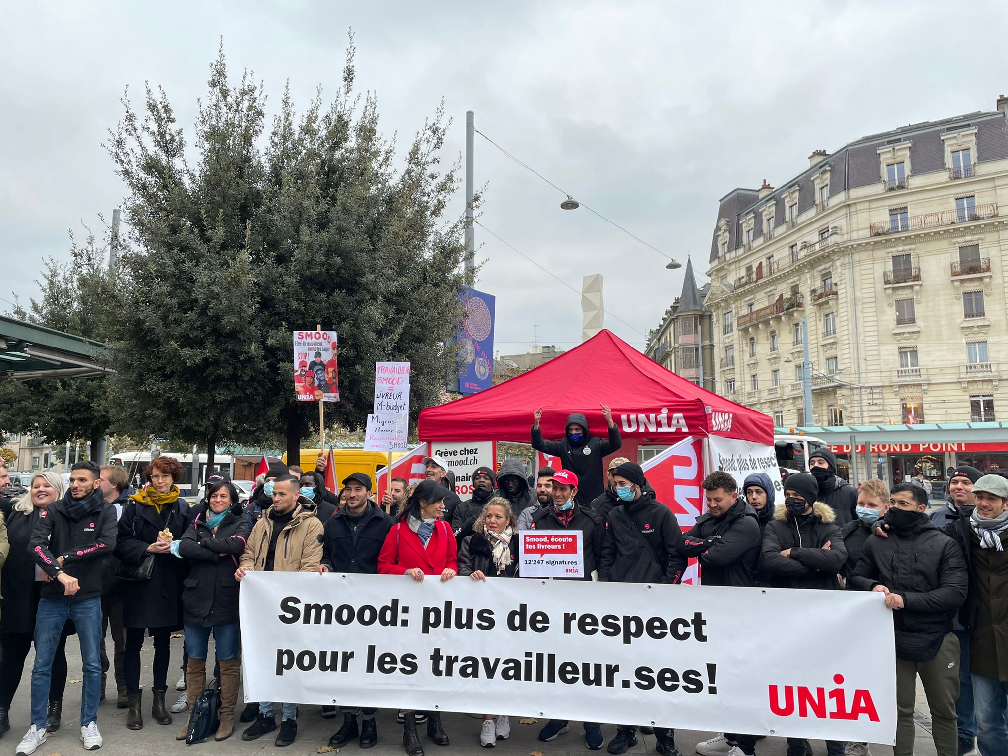 Schweiz: Smood-Lieferant:innen in einem unbefristeten Streik gegen Prekarisierung