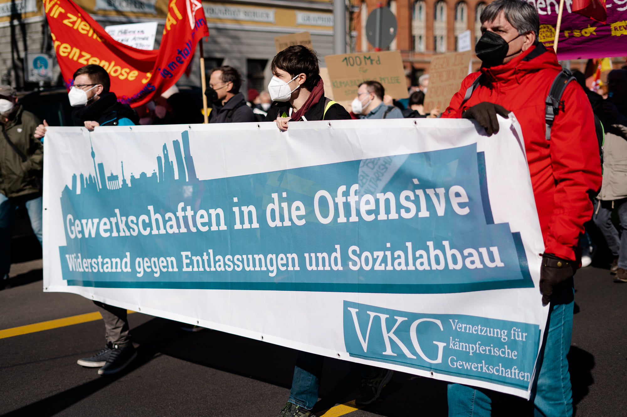 Kundgebung in Berlin: Eisenbahner:innen gegen den Krieg