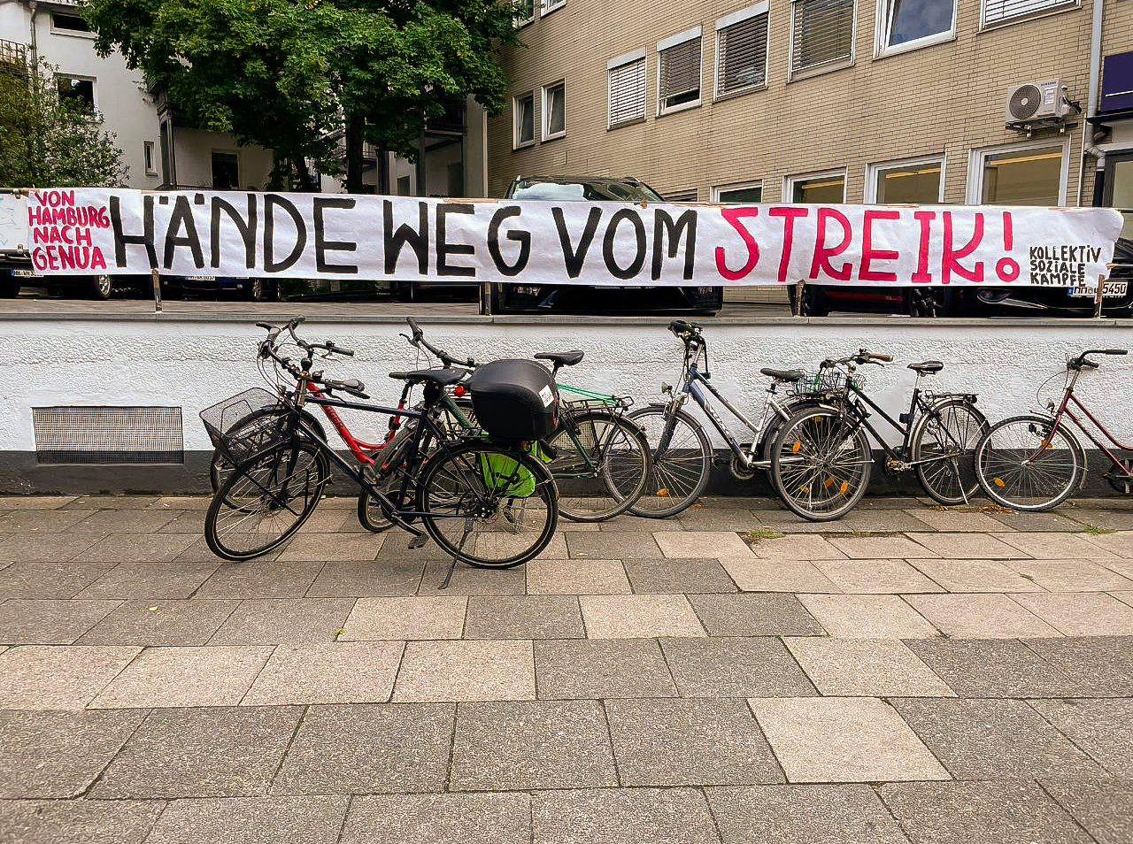 Hamburg: Kundgebung gegen Kriminalisierung von Gewerkschaften in Italien