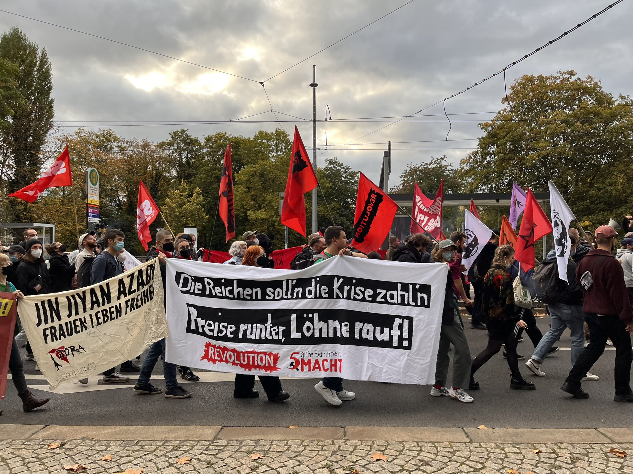 Antideutscher Angriff auf Linke bei Anti-Inflations-Demo in Leipzig
