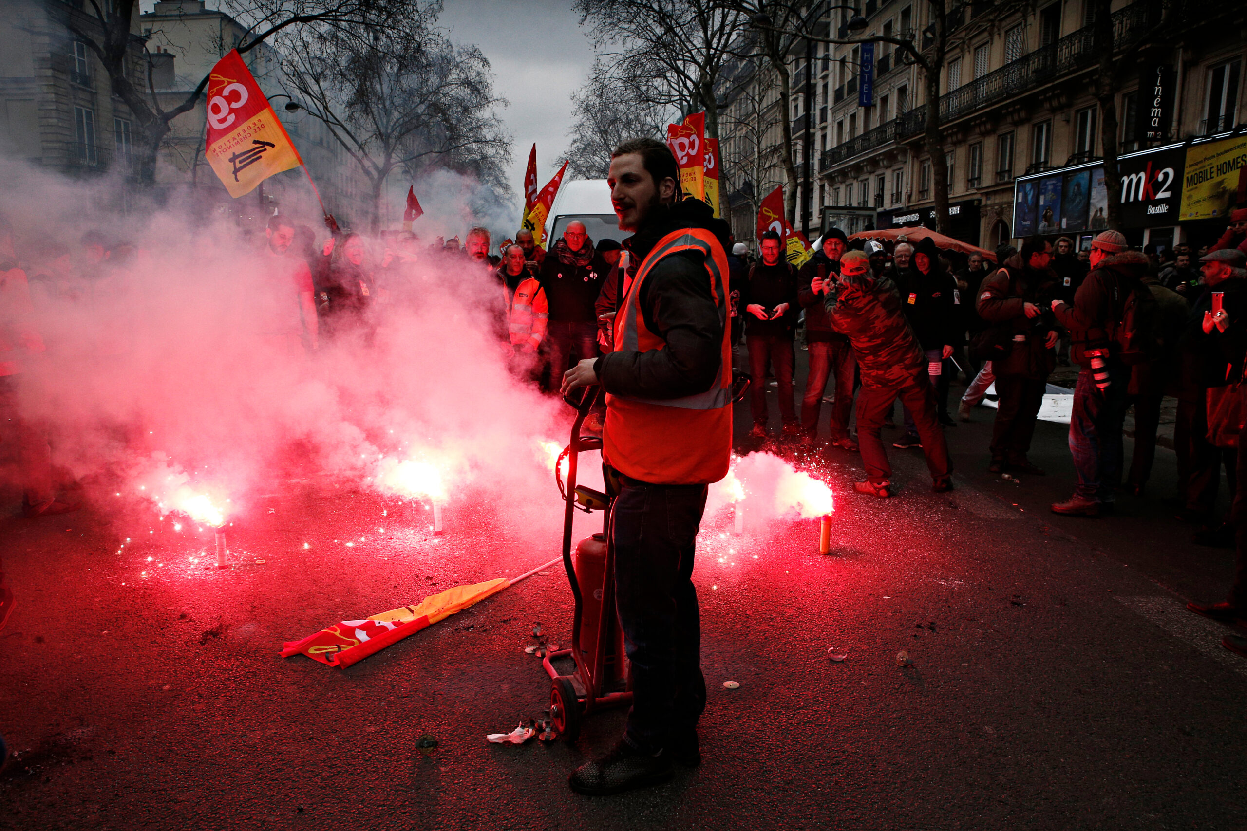 Kundgebung Berlin: Solidarität mit den Streiks in Frankreich