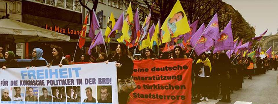 9.7. in Düsseldorf: Kurdische Großdemo gegen deutsche Repression