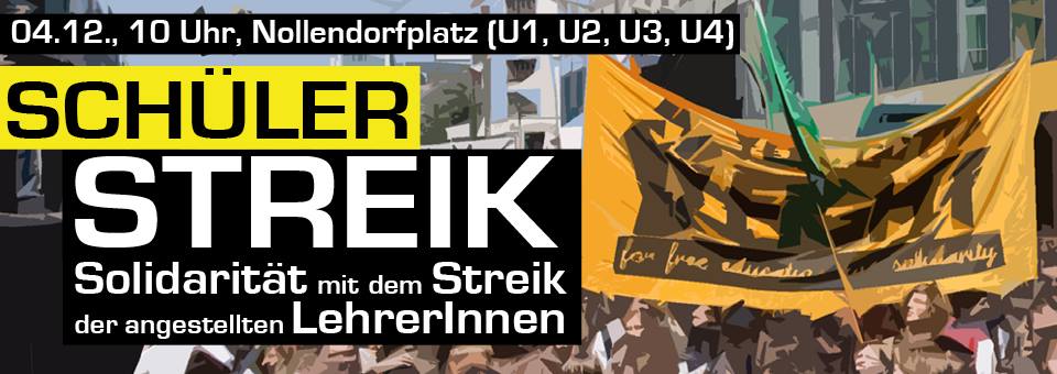 SchülerInnenstreik: Solidarität mit dem Streik der angestellten LehrerInnen