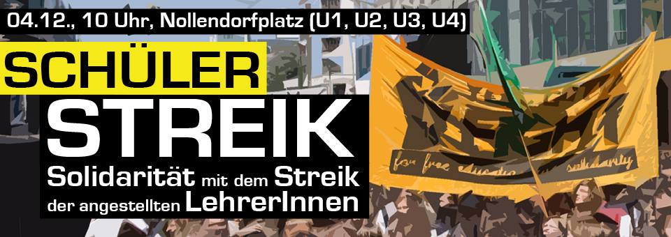 SchülerInnenstreik: Solidarität mit dem Streik der angestellten LehrerInnen