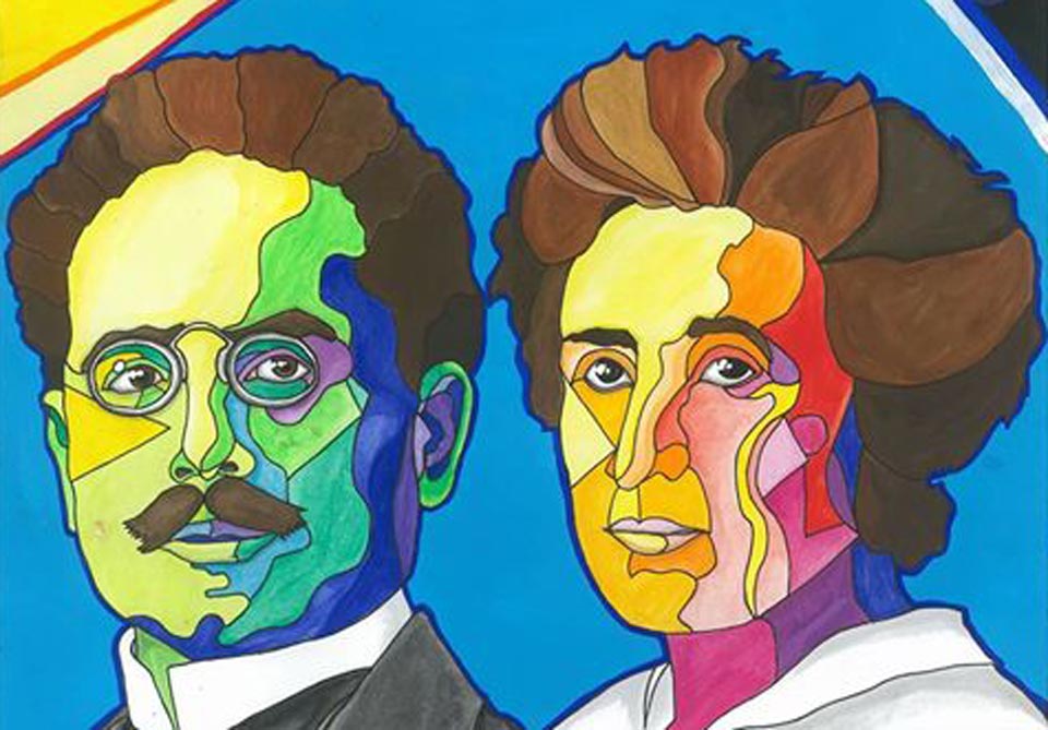 Schüler*innen bereiten sich auf die Luxemburg-Liebknecht-Demo vor
