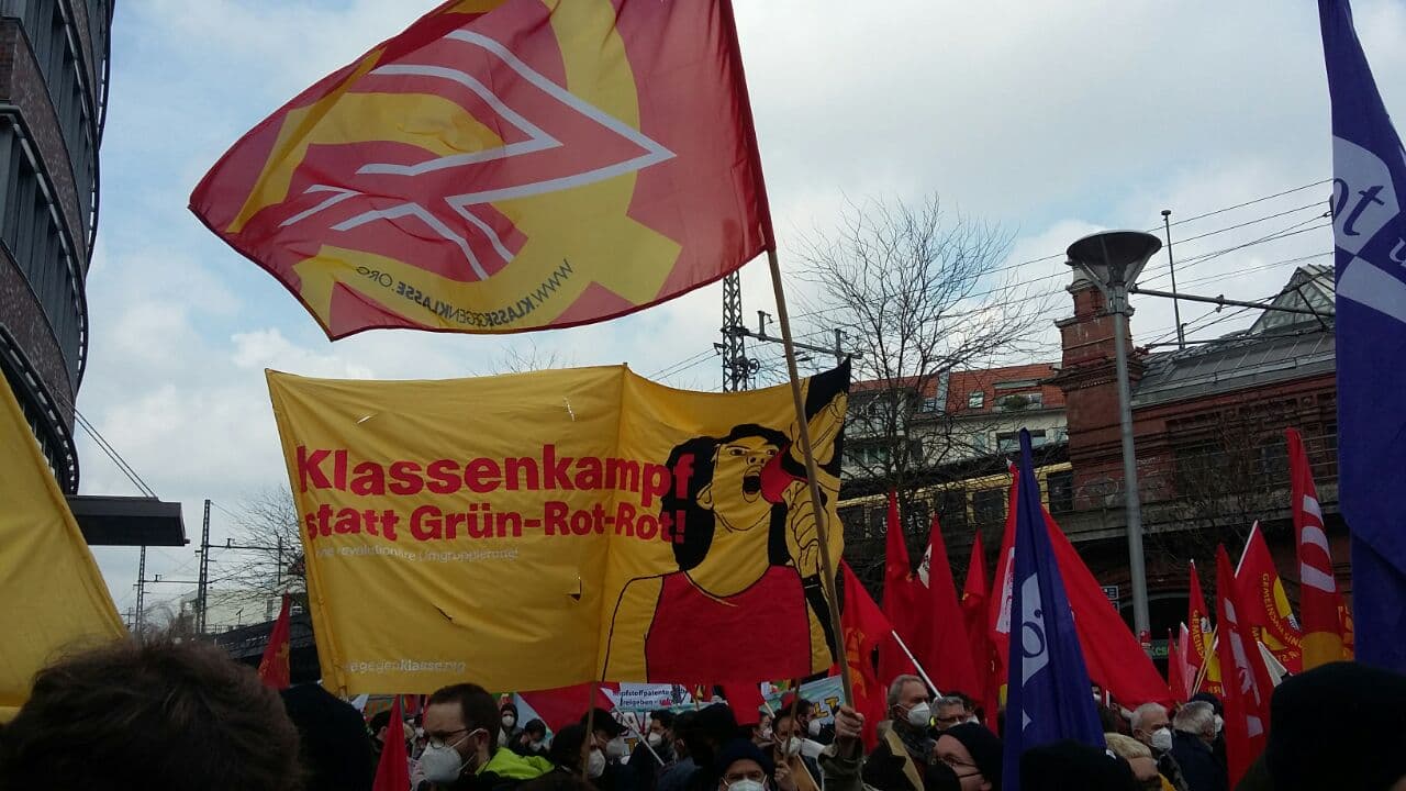 [FOTOS UND VIDEOS] 2.000 bei Gewerkschaftsdemo in Berlin: Klassenkampf statt Grün-Rot-Rot!