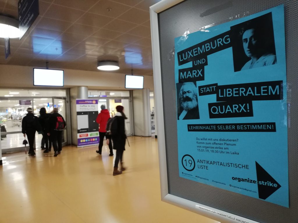 Wahlen zum StuPa an der FU Berlin: Wählt die Antikapitalistische Liste 19 - organize:strike!