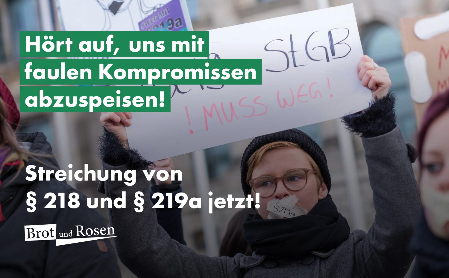 Keine faulen Kompromisse! Streichung von §218 und §219a jetzt!
