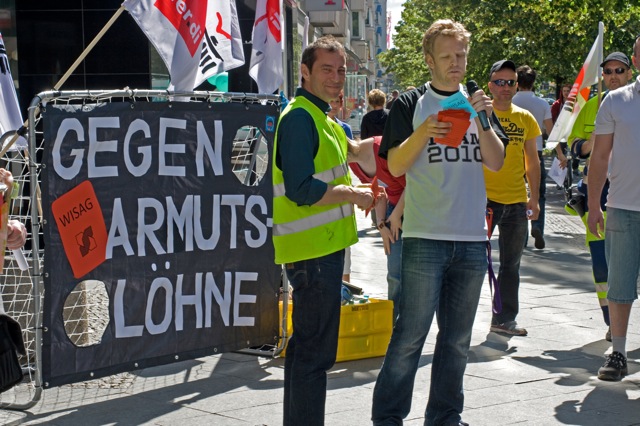 Kundgebung für den Berliner Flughafenstreik