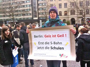 Protest an Berliner Oberstufenzentren