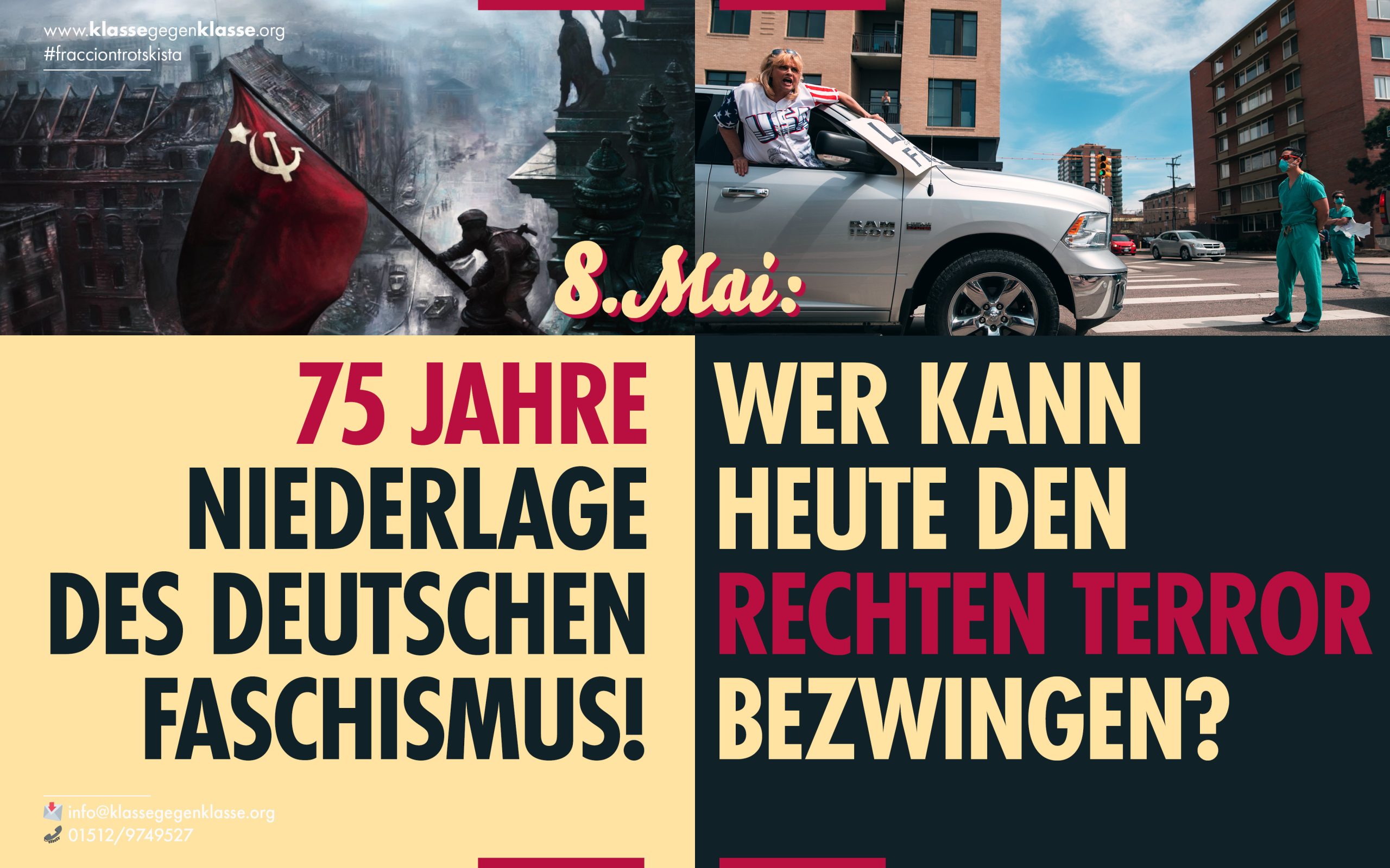 [Dossier] 8. Mai: 75 Jahre Niederlage des deutschen Faschismus -  Wer kann heute den rechten Terror bezwingen?