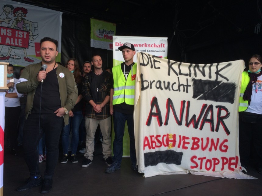 Geflüchtete sind Kolleg*innen! Anwar muss hier bleiben!