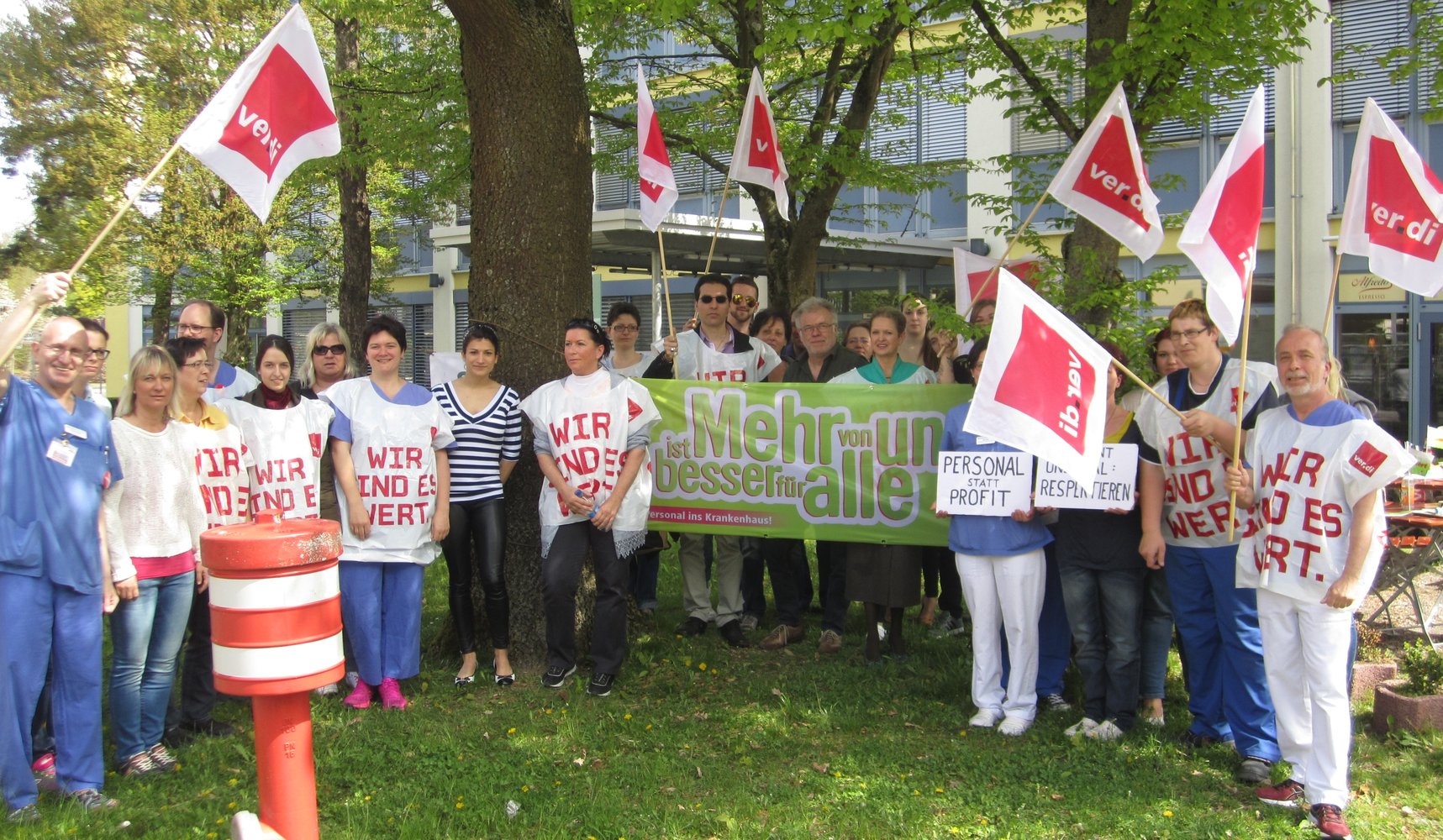 Vivantes-Vertrauensleute solidarisieren sich mit Kolleg*innen in Dachauer Klinikum