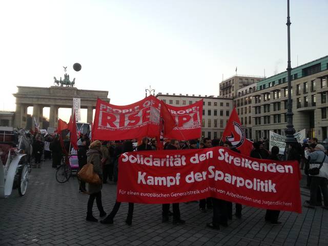 Berlin: Solidarität mit den Generalstreiks in Südeuropa