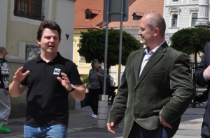 Marian Kotleba und der Gründer der Noua Dreapta Teodor Ionescu