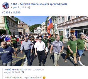 Tomas Vandas (der DSSS-Chef): "Das ist nicht nur die Politik, sondern auch die Freundschaft"