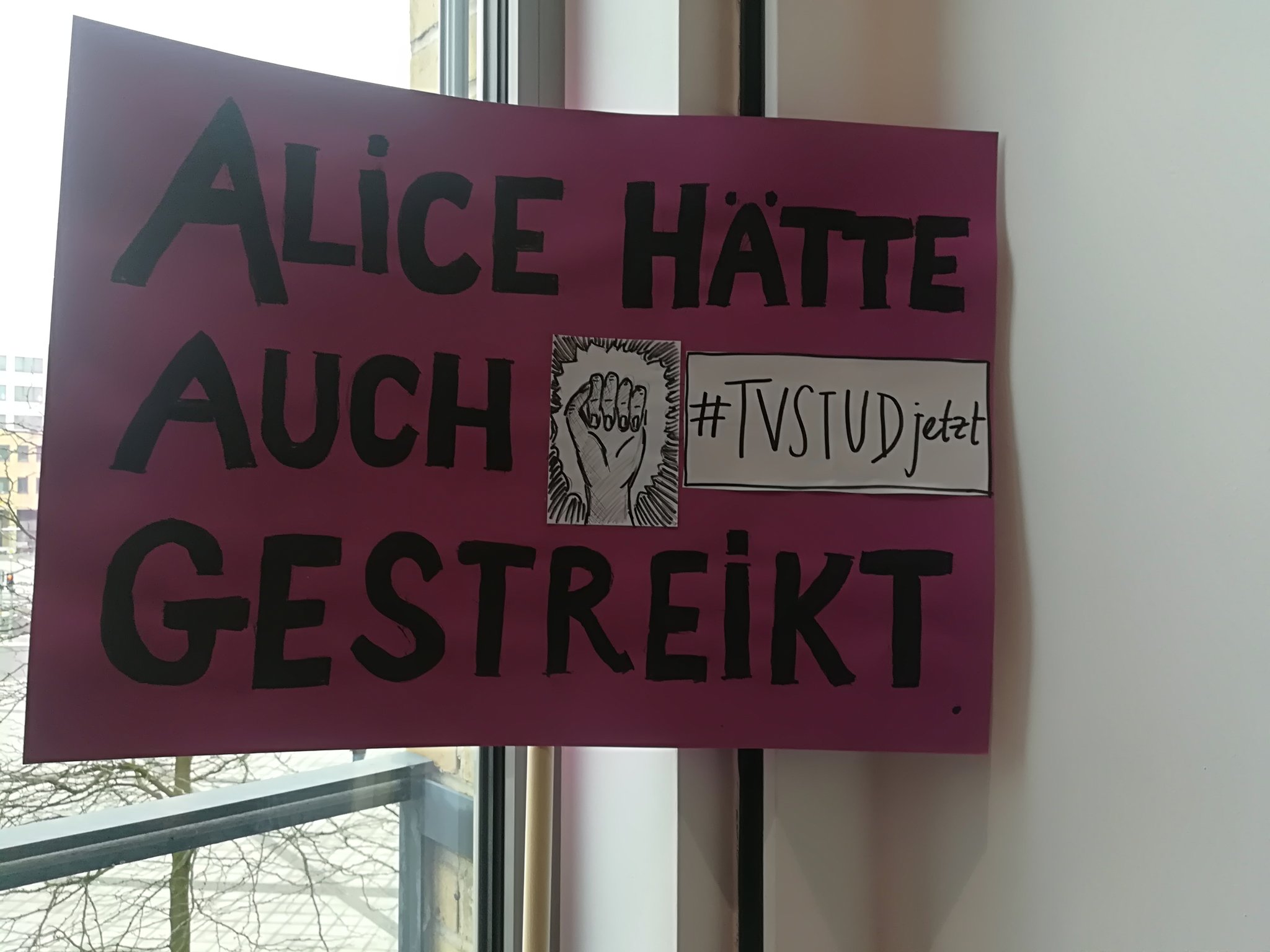 TVStud-Streikende an der ASH besetzen Audimax