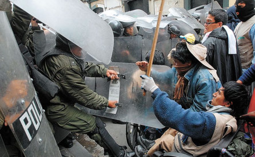 Behindertenproteste in Bolivien