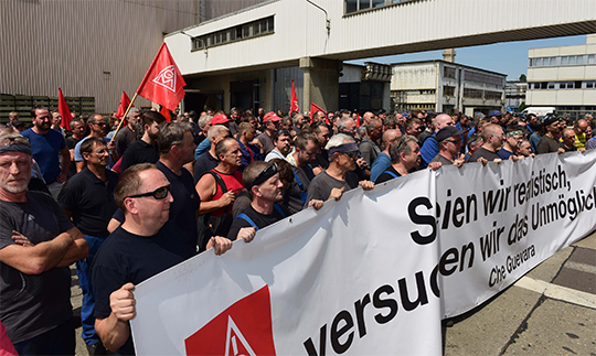 Kolleg*innen der VSG solidarisieren sich mit den Streiks bei Halberg Guss