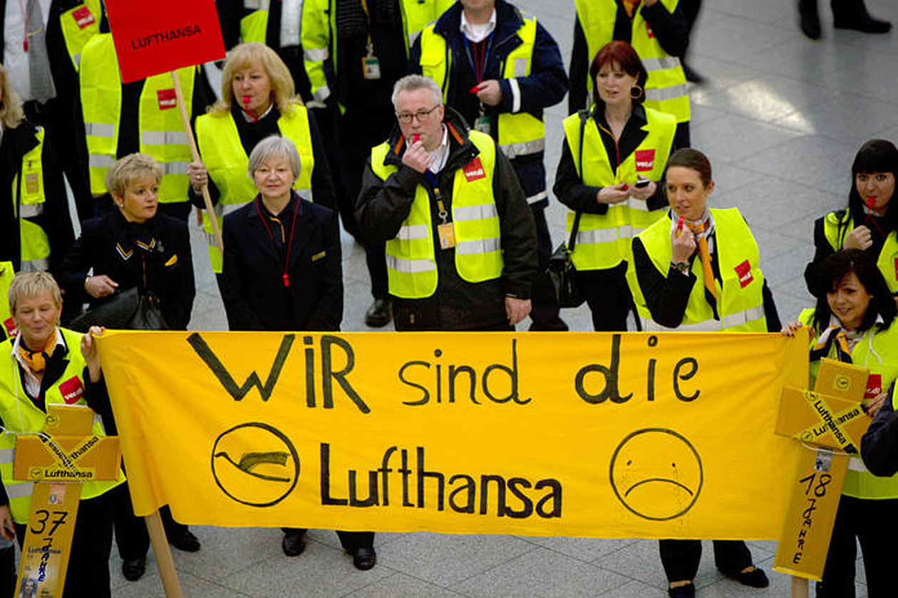 Gemeinsamer Streik gegen unnachgiebige Lufthansa!