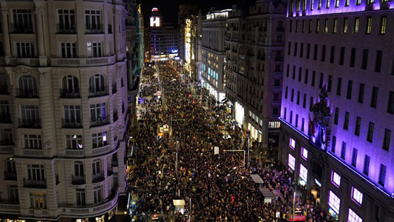 Spanien erlebt die weltweit größten #8M-Demonstrationen