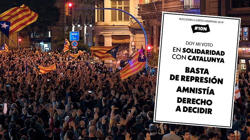 Wahlen im Spanischen Staat: Am 10. November ein Zeichen der Solidarität mit dem katalanischen Volk setzen!