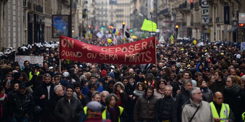 Mehr als 1,5 Millionen in den Straßen Frankreichs an einem großen Tag der Mobilisierungen und Streiks