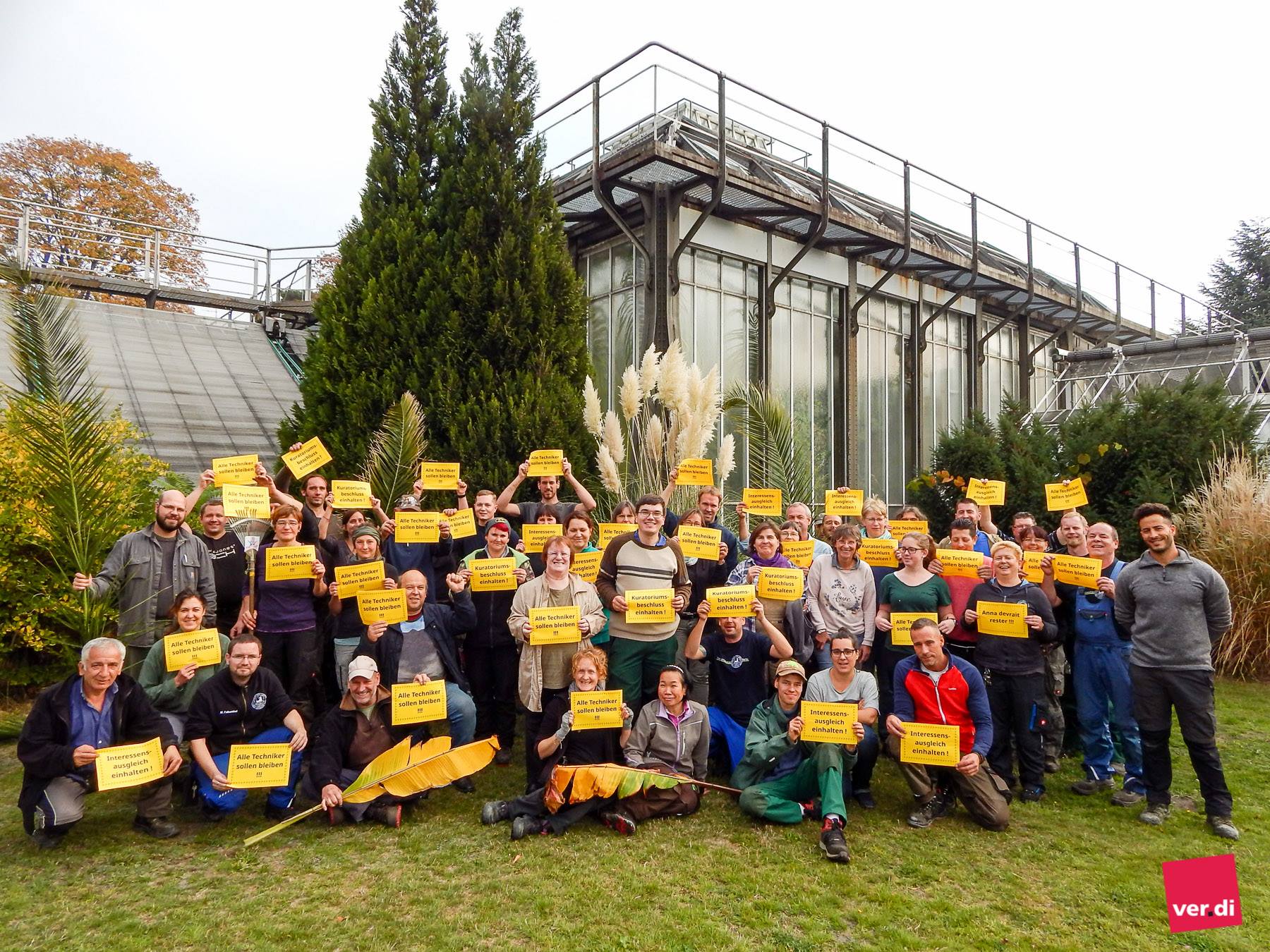 Botanischer Garten: Alle Techniker bleiben!