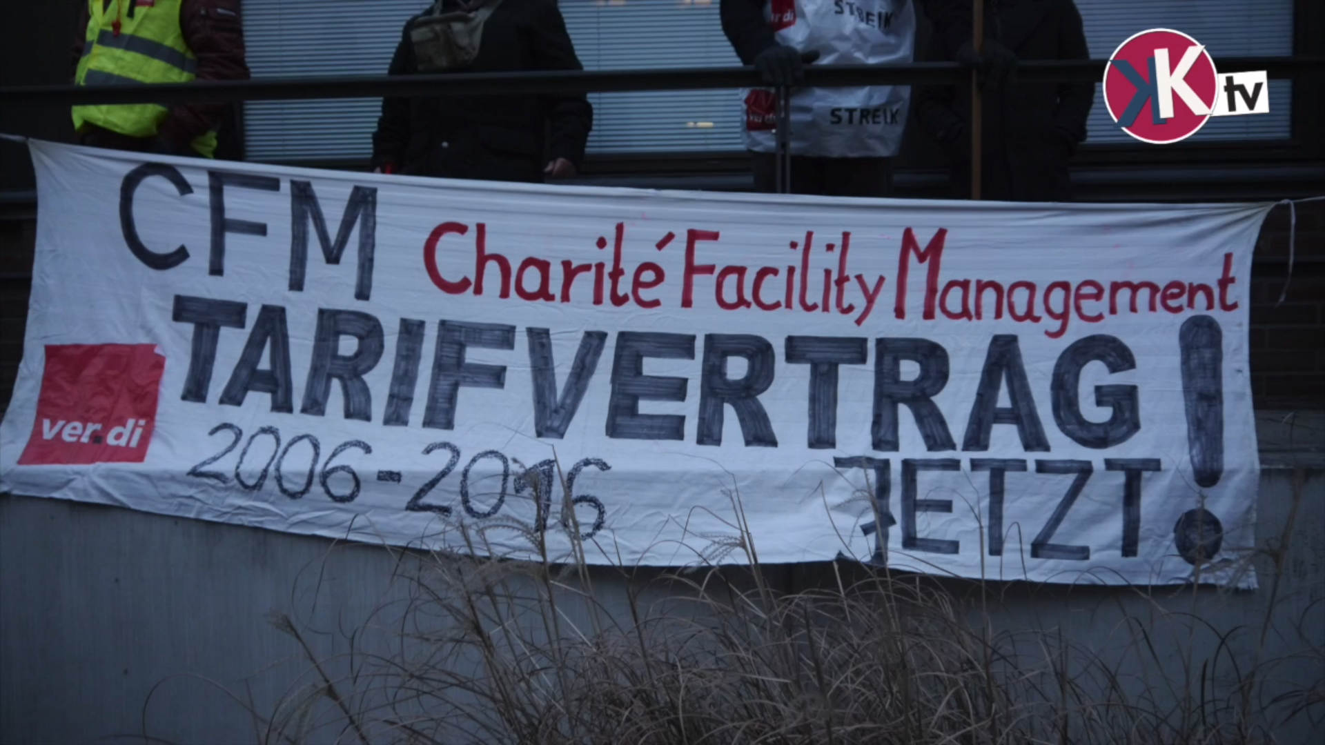 [Video] Streikende der CFM stören Neujahrsempfang der Charité