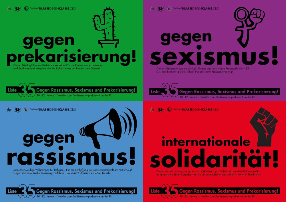 LISTE 35 – Liste gegen Rassismus, Sexismus und Prekarisierung! [mit Video]