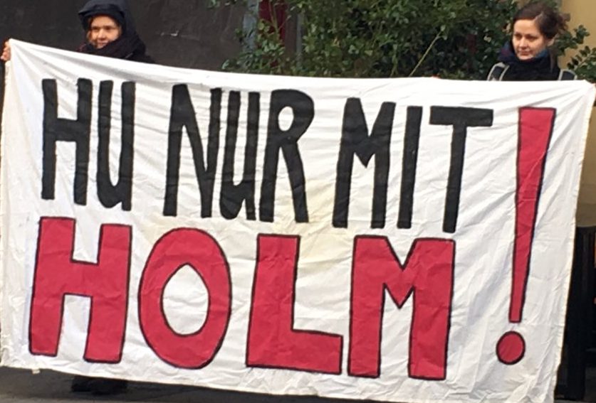 HU nur mit Holm: Protest gegen die Entlassung eines linken Wissenschaftlers