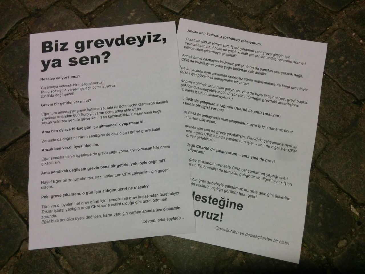 CFM: Biz grevdeyiz, ya sen?