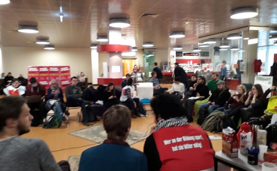 TVStud-Streikversammlung an der FU Berlin: “Wir wollen den Druck auf die Unileitung erhöhen”