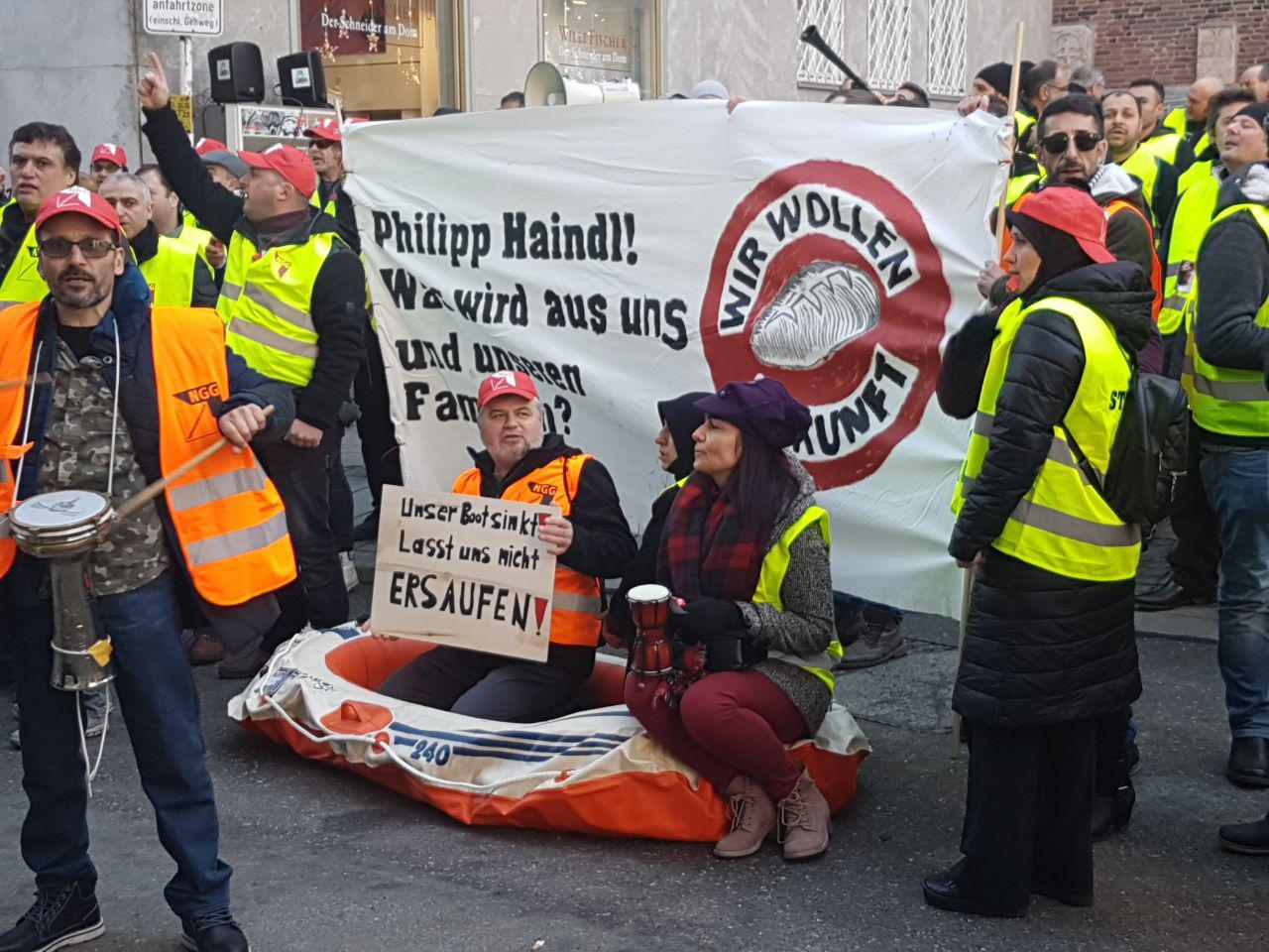Gebt ihnen Zukunft! - Kundgebung der Beschäftigten der Gersthofer Backbetriebe in München