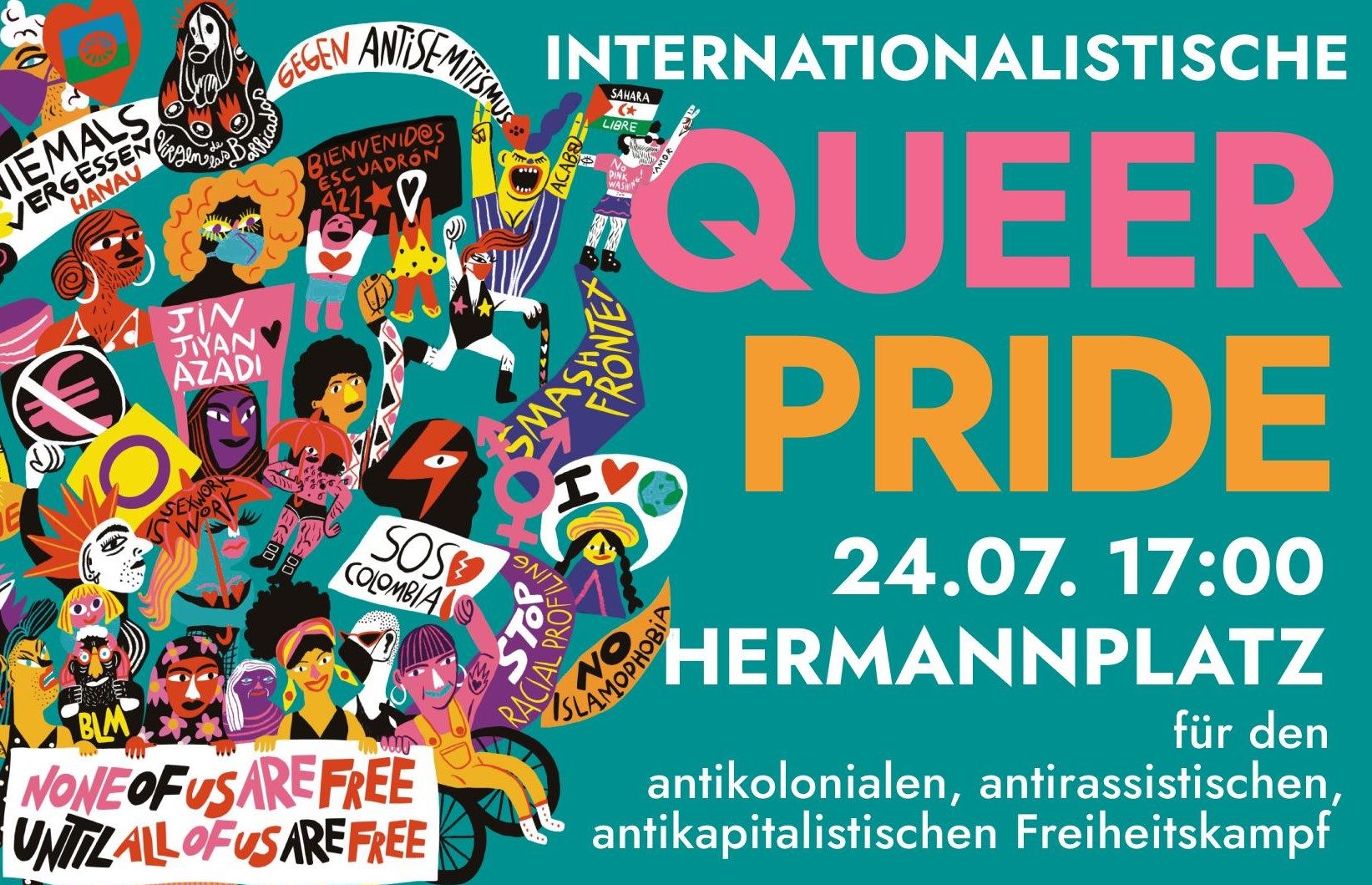 Am Samstag in Berlin: Auf die Straße gegen Queerfeindlichkeit und Kolonialismus!