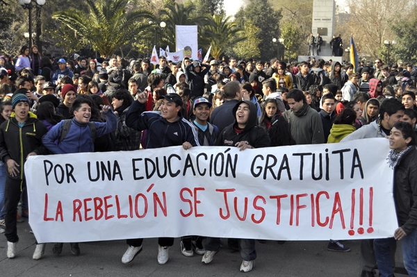 "Für die kostenlose Bildung ist die Rebellion gerechtfertigt!!!"