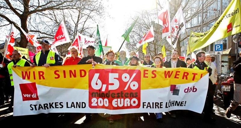 130.000 Streikende im öffentlichen Dienst