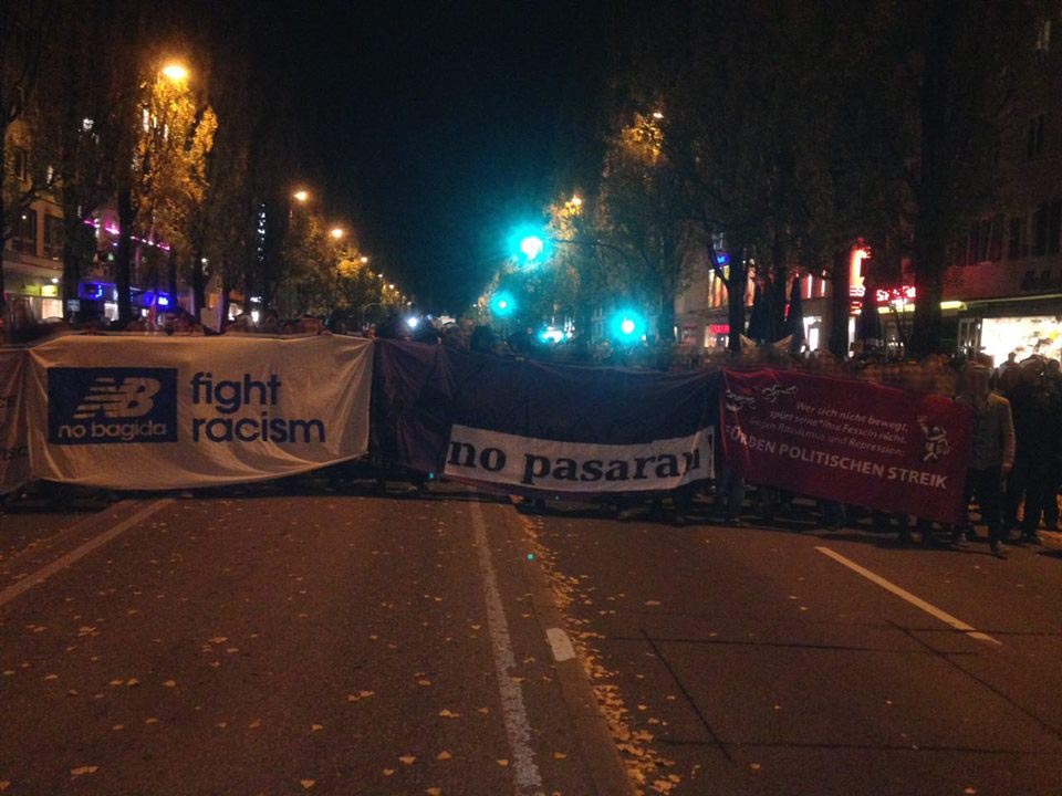 Rassistische Provokation am 9.11. gescheitert – Blockaden erfolgreich