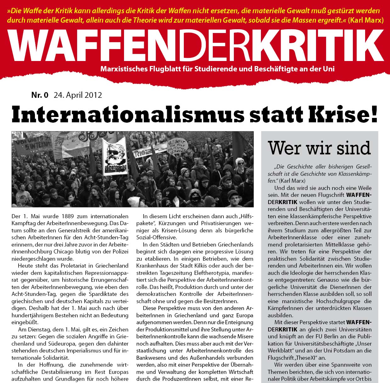 Neue Uni-Publikation: Waffen der Kritik